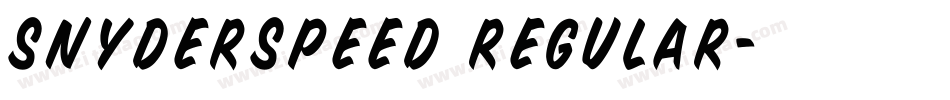 SnyderSpeed Regular字体转换